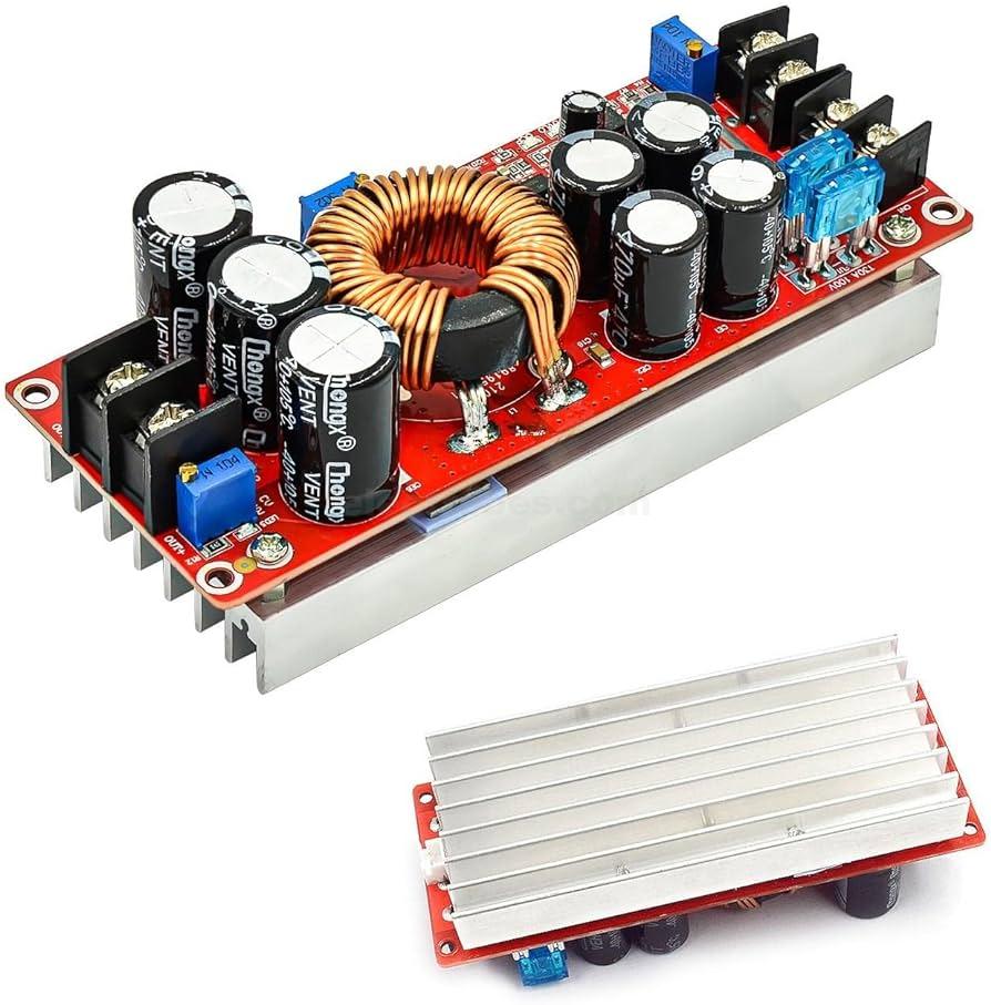DC-DC 1200W 20A DC Converter Boost Step-up Power Supply Module in 10-60V / Out 12-83V Boost Adjustable Constant Voltage Constant Current Board Charging Module