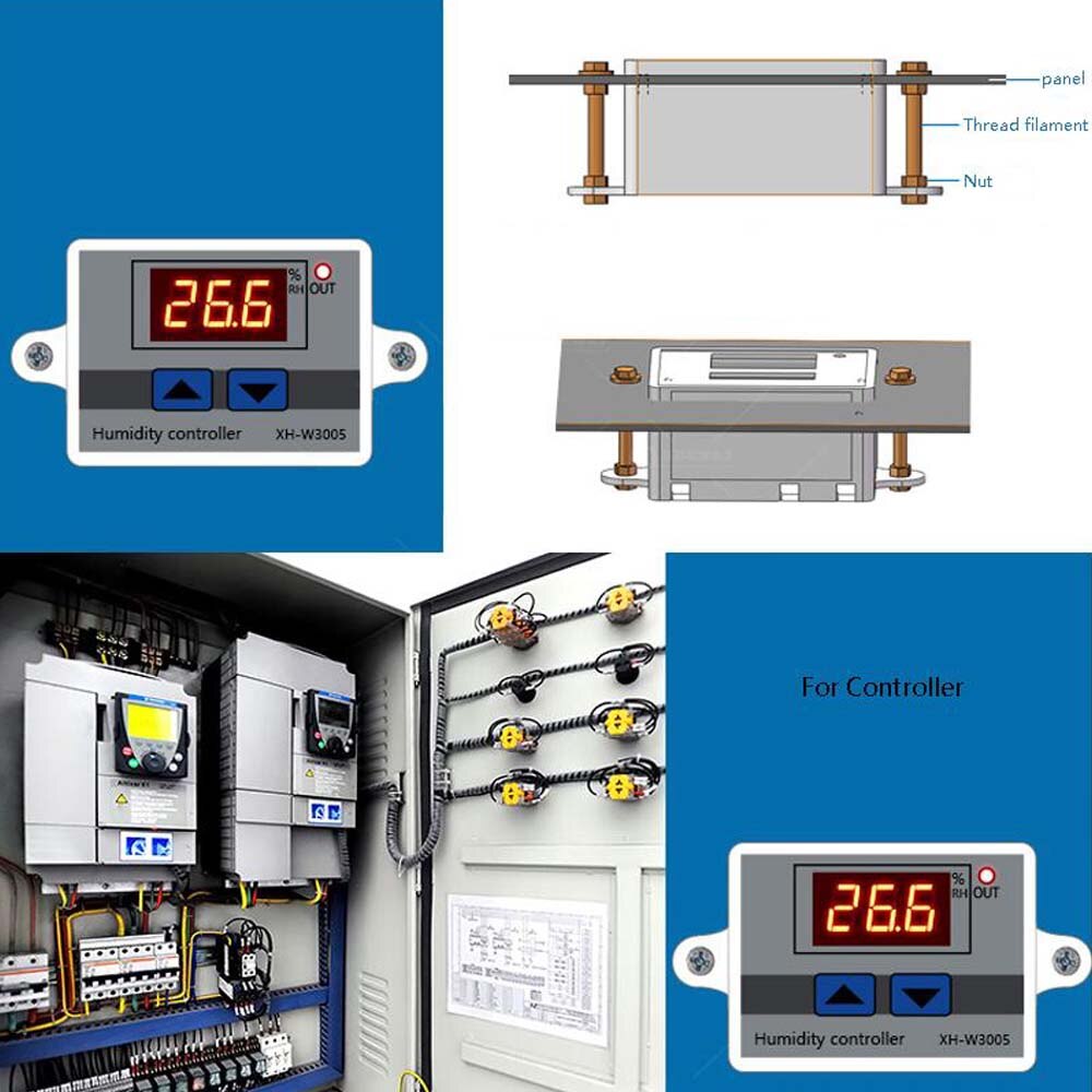 Digital Humidity Controller Xh-w3005 Adjustable 220v 10a Hygrometer Switch Controller