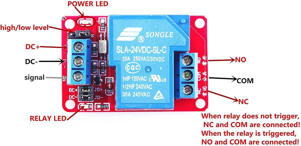 5V 30A 1 Channel Relay Module