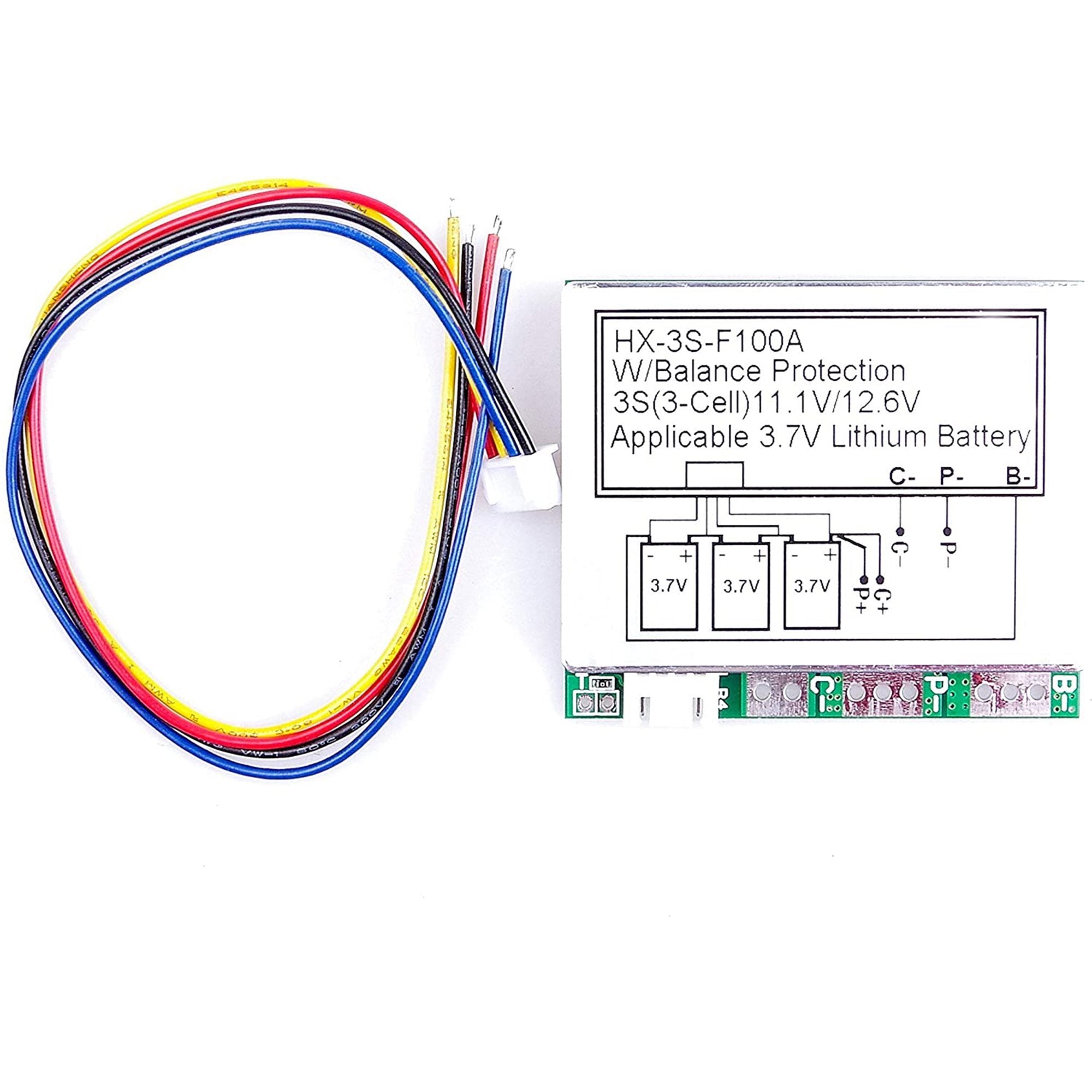 Hx-3s-f100a 100a 3s Bms 18650 Battery Protection Board