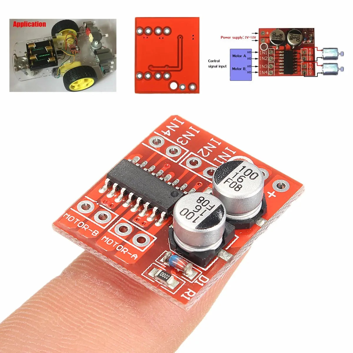 Mini L298N Motor Driver – Electronic Solution