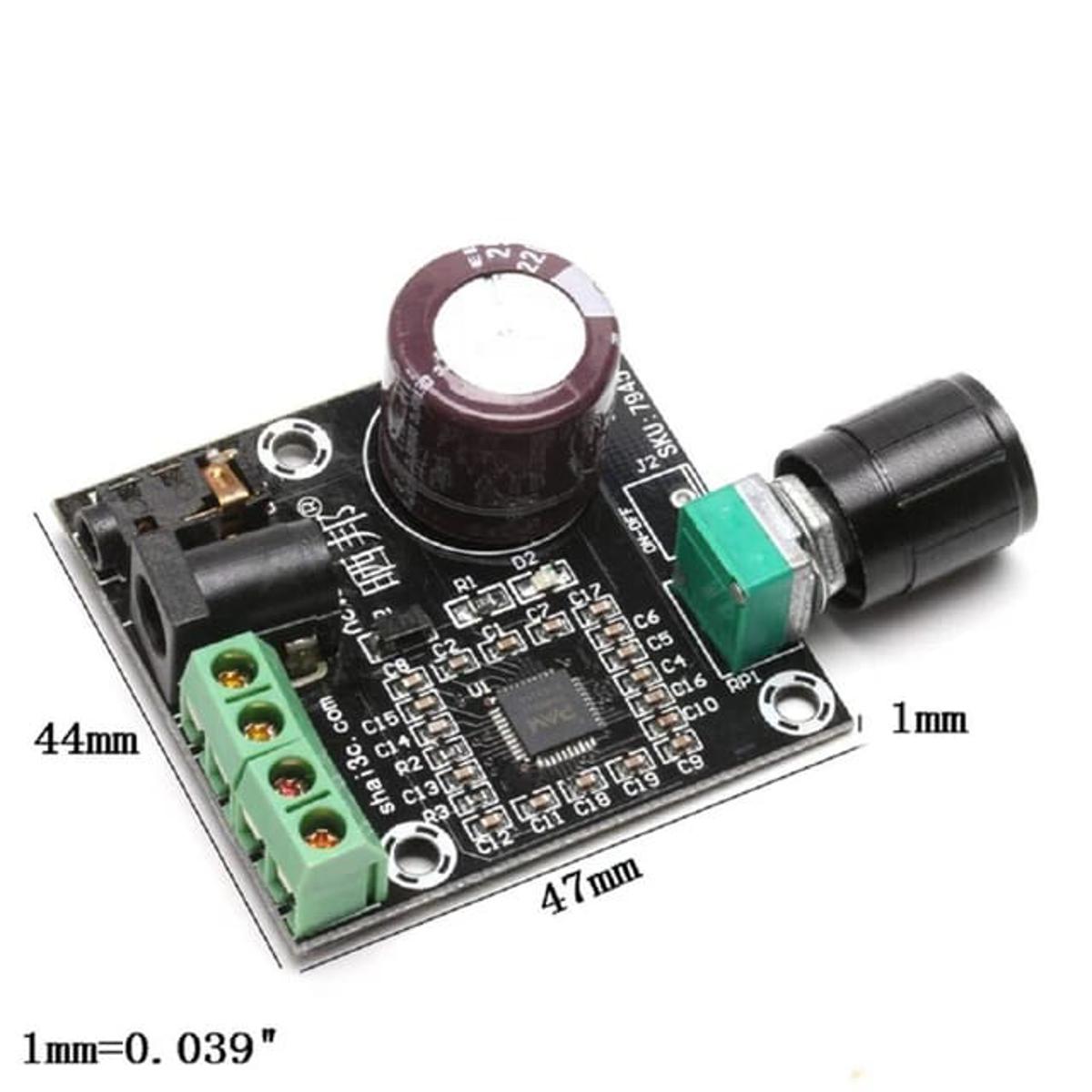 PAM8610 Dual Channel DC 12V HD Pure Digital Audio Stereo Amplifier Board HW-634 Class D HI-FI AUDIO AMPLIFIER 12V 2X10W CLASS D