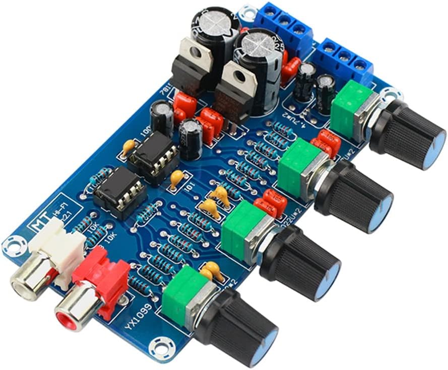 Amplifier NE5532 Preamp Preamplifier Volume Tone Control Finished Board Midrange EQ DIY AC 12V - 18V