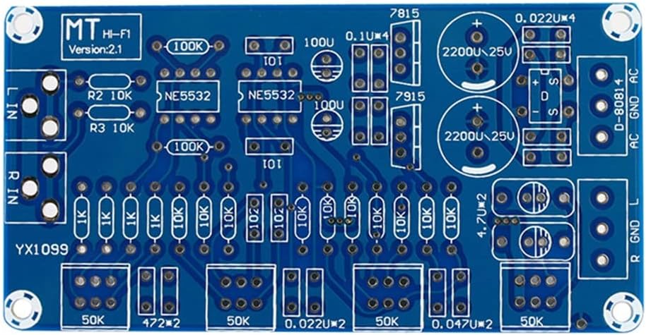 Amplifier NE5532 Preamp Preamplifier Volume Tone Control Finished Board Midrange EQ DIY AC 12V - 18V
