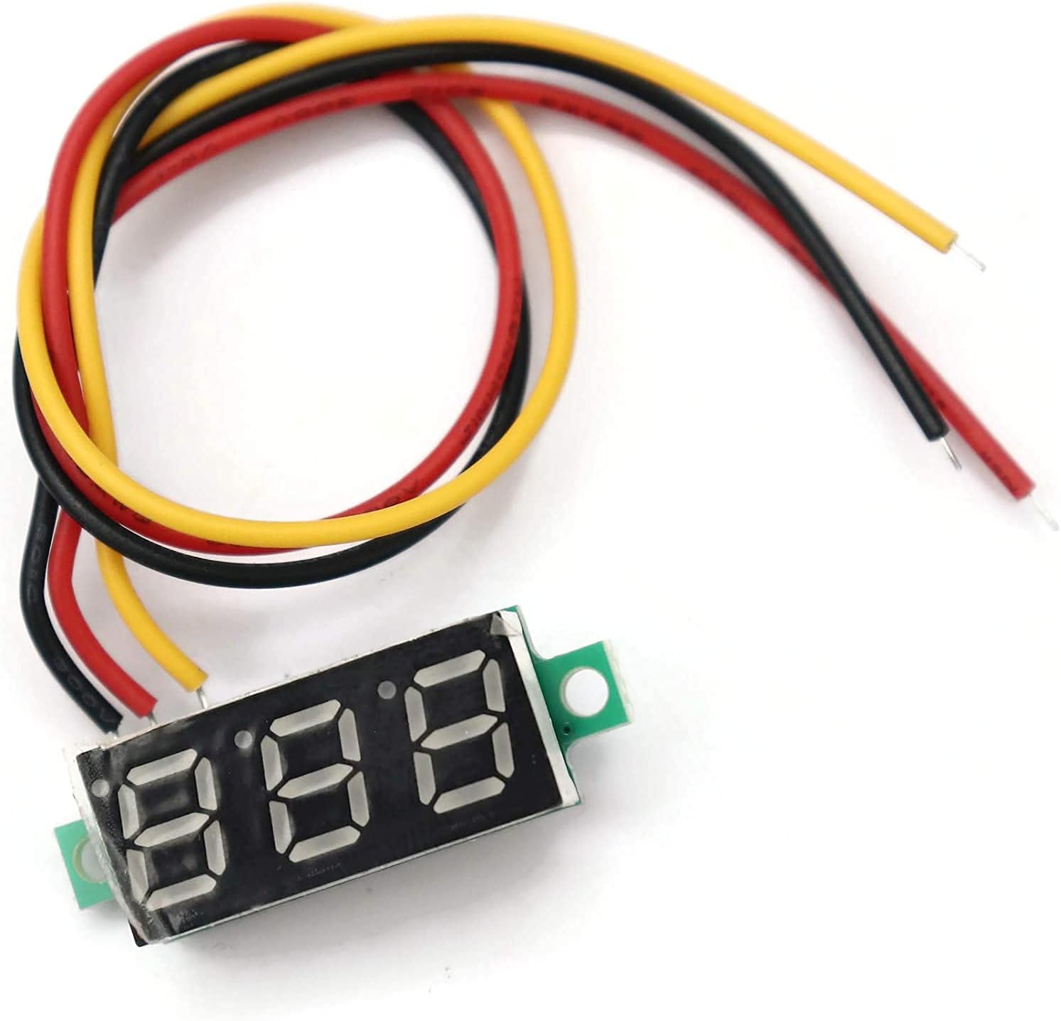 Robotbanao 3 Wire 0.28inch 0-100V DC LED Display Digital Voltmeter - Pack of 1