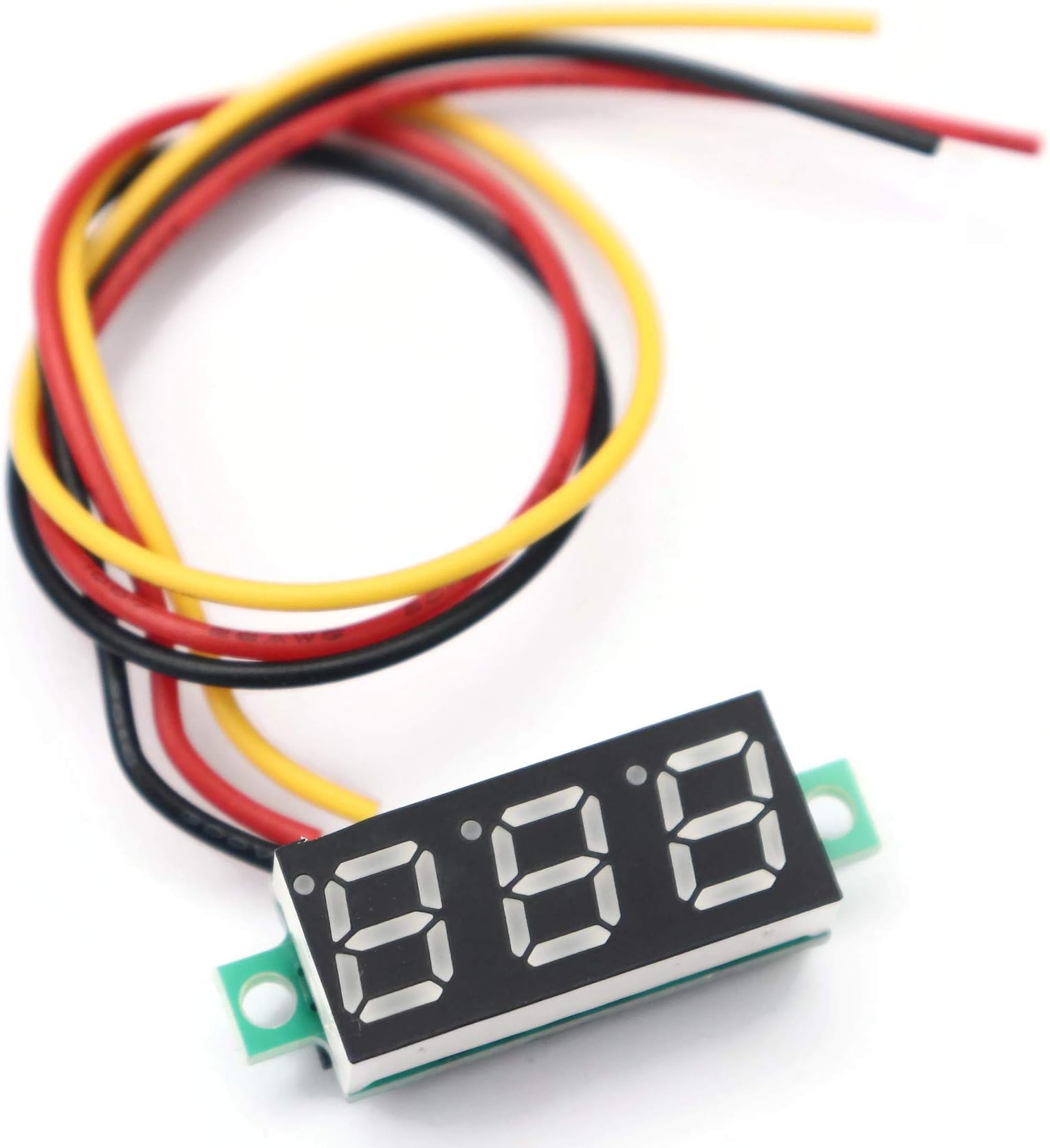 Robotbanao 3 Wire 0.28inch 0-100V DC LED Display Digital Voltmeter - Pack of 1