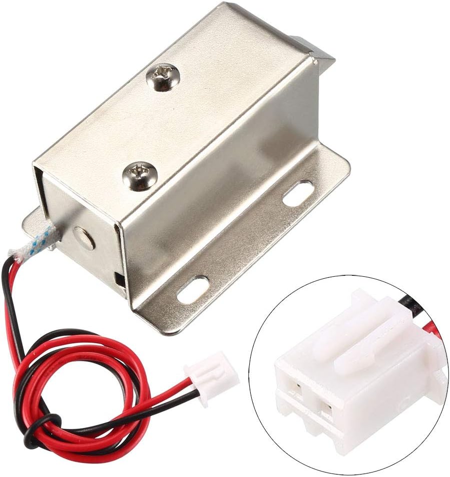 12V DC 1.1A 11.4mm Electromagnetic Solenoid Lock Assembly for Electric Cabinets