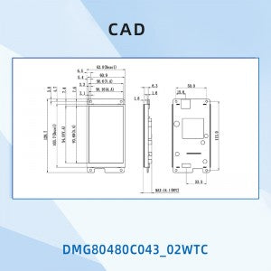 4.3 Inch HMI LCD Display DMG80480C043-02W(Commercial Grade)