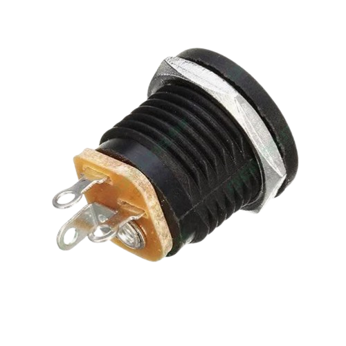 Dc-022 Dc Power Jack Pcb Mount Female Connector 3 Pin With Nut 5.5mm x 2.1mm