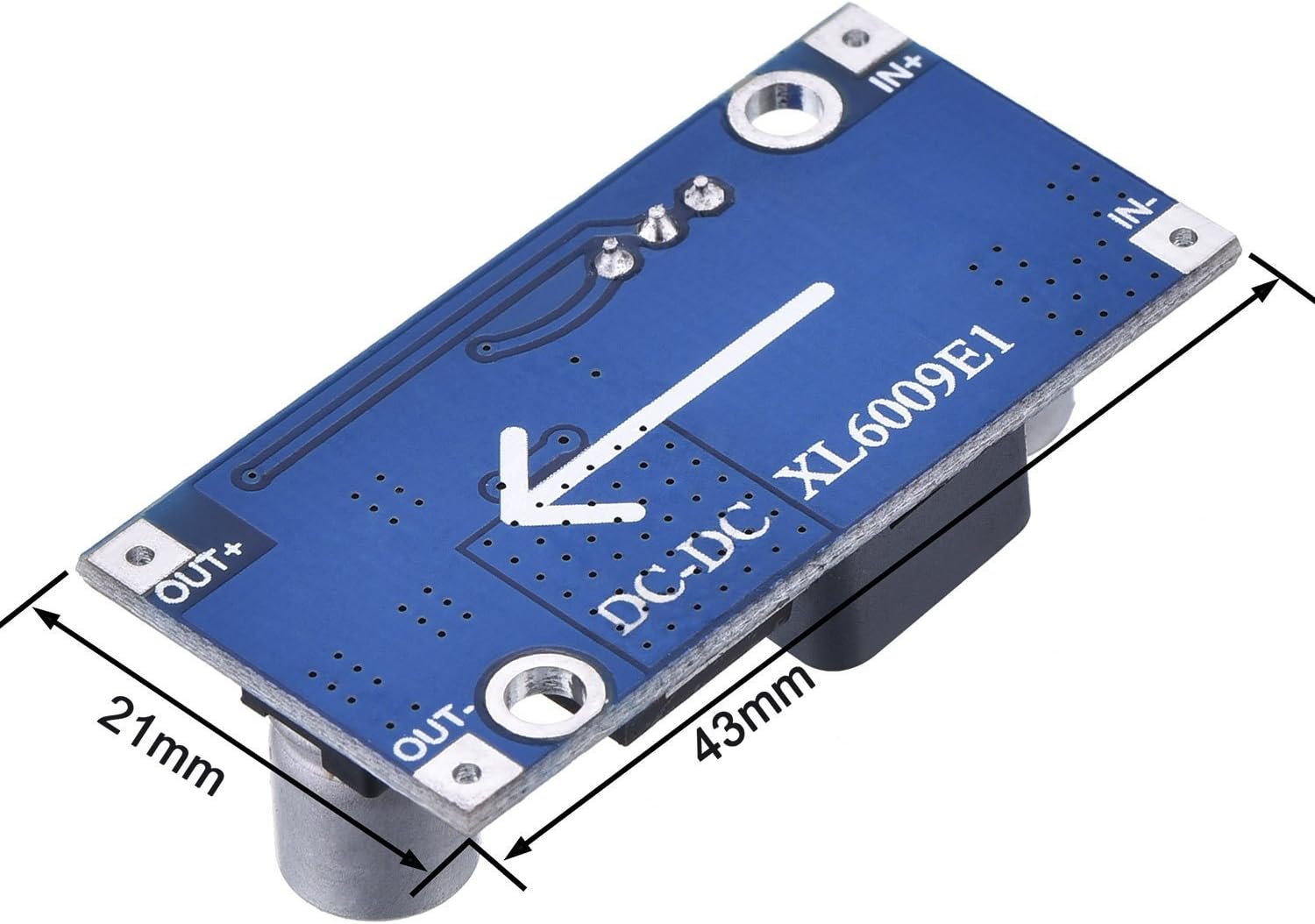 HiLetgo XL6009 Boost Module DC-DC Adjustable Module DC3.0-30V to DC5-35V Output Voltage Power Converter Circuit Board Module 400KHz