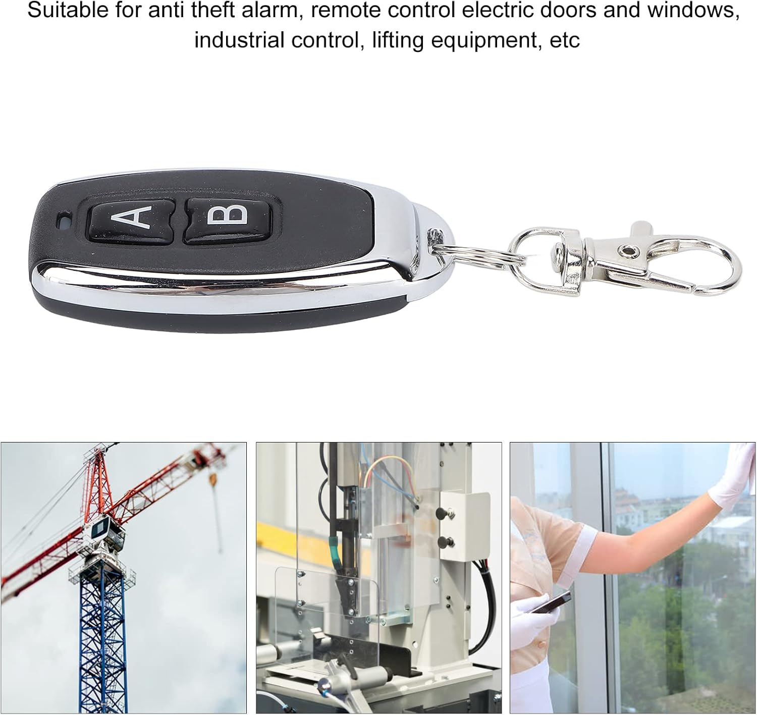 DC3.7V-12V Relay Radio Remote Control Switch, 315MHz Wireless RF Transmitter Receiver Switch, Use for Electric Doors, Windows