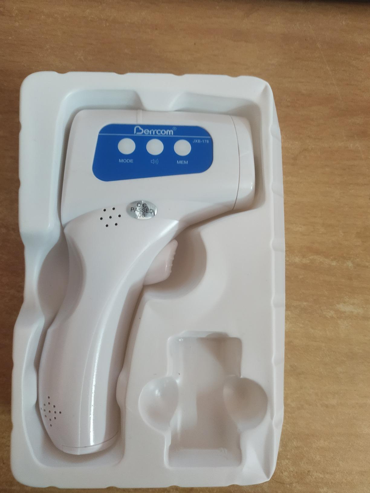 Berrcom Non-Contact Forehead Infrared Thermometer 1 Year Warranty - Digital IR Thermometer Gun with LCD Backlight, Electronic Thermometer Body Thermal Detector