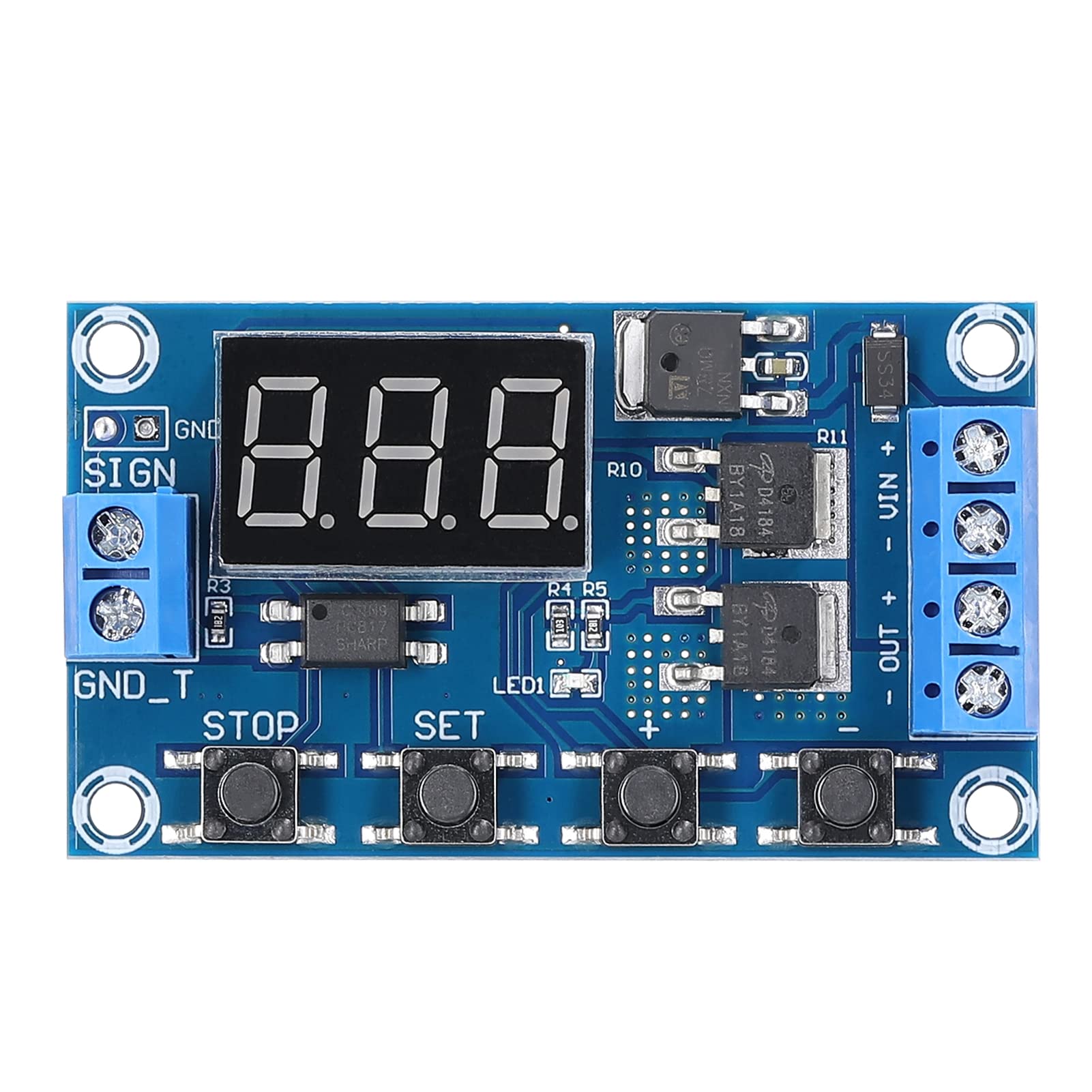 12v Digital Led Timer Module Adjustable Timer Relay Time Control Switch Trigger Timing Board