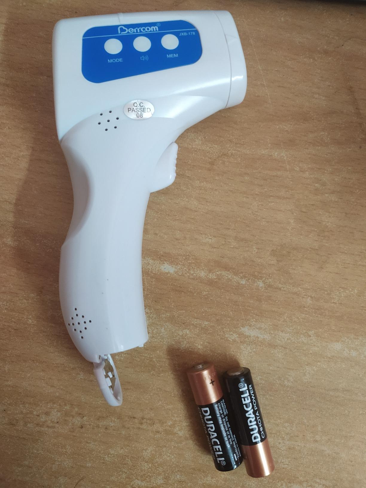 Berrcom Non-Contact Forehead Infrared Thermometer 1 Year Warranty - Digital IR Thermometer Gun with LCD Backlight, Electronic Thermometer Body Thermal Detector