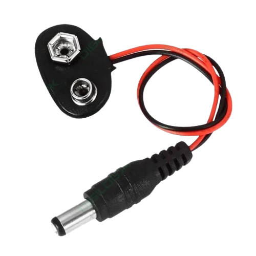 9v Battery Snap Connector To Dc Male Power Adapter Cable For Arduino