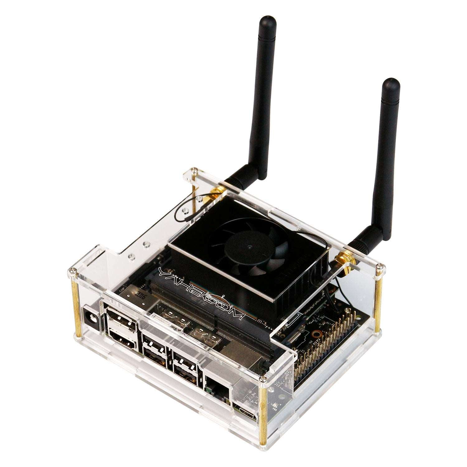 NVIDIA Jetson Nano Developer kit Acrylic Case Box Transparent Shell Clear Enclosure with Cooling Fan