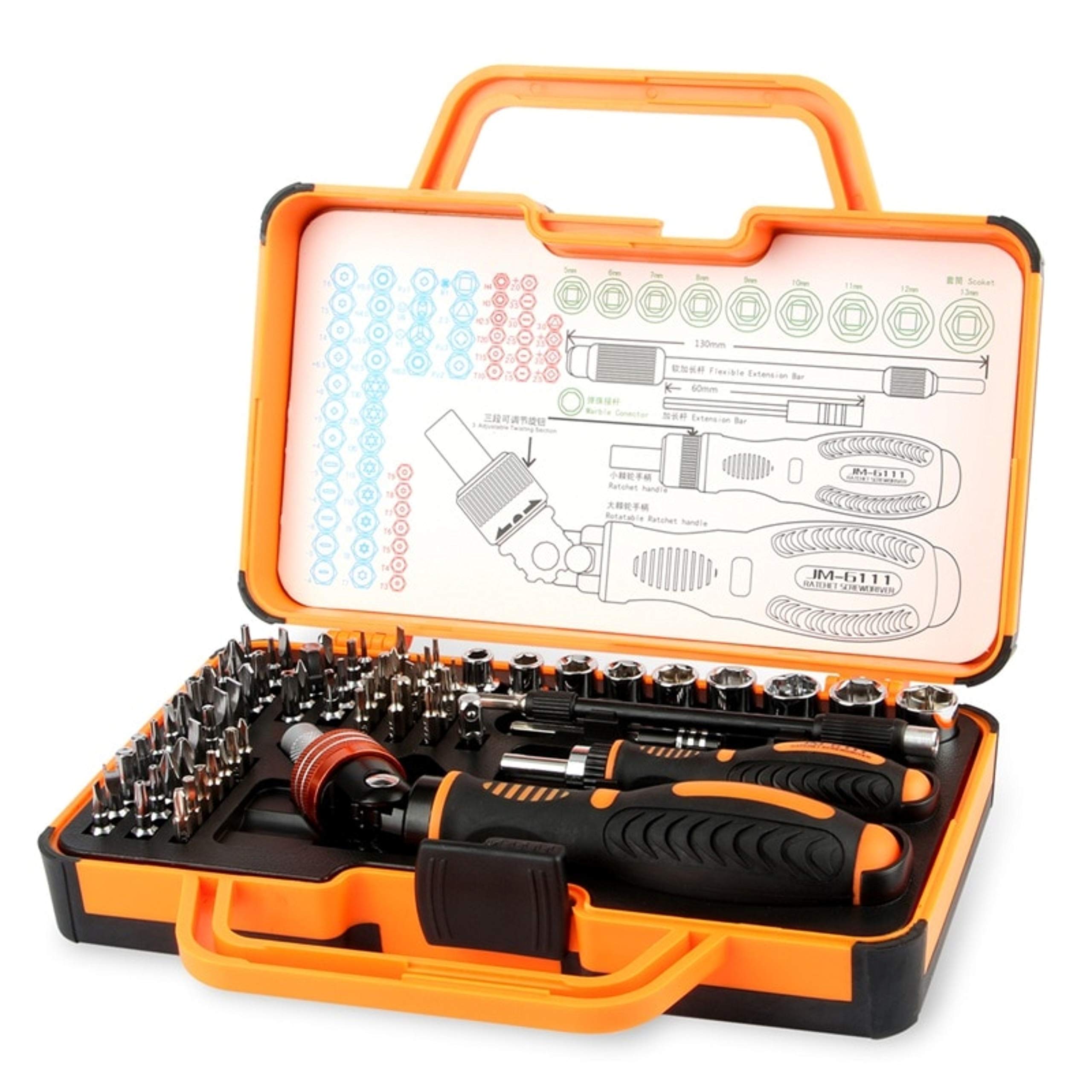 JM-6098 66 in 1 Screwdriver Set Hand Tool Kit JM6098 Professional Screwdriver Repair Tool Set