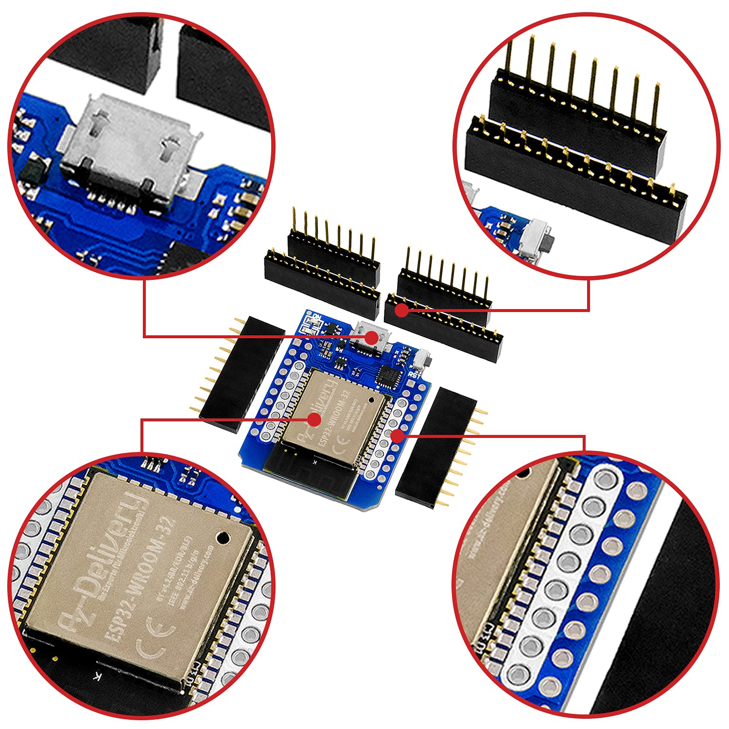 D1 Mini Nodemcu Esp32 Esp-wroom-32 Wlan Wifi Bluetooth Iot Development Board