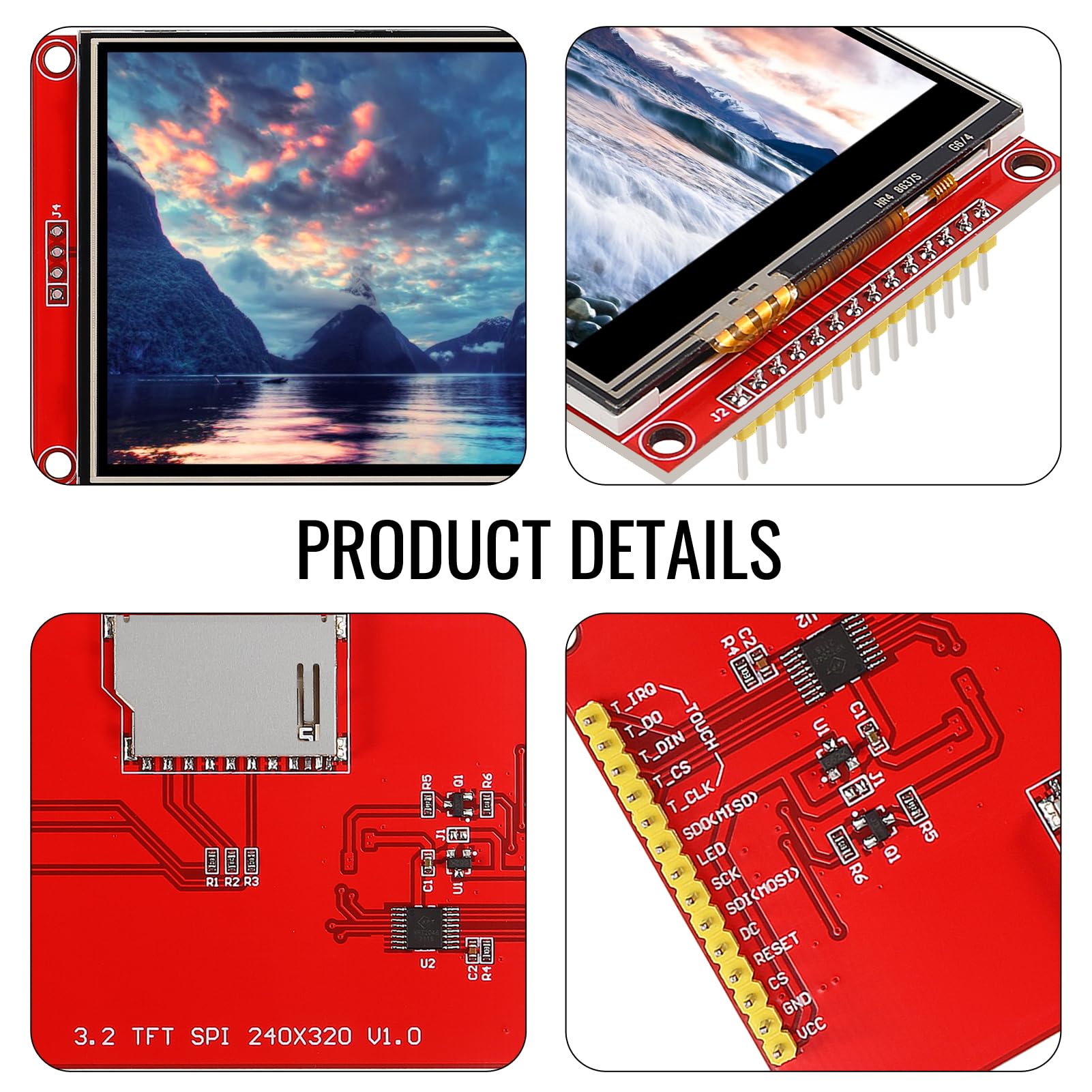 3.2 Inch TFT LCD Screen Display SPI Module with Touch Panel - 320x240 RGB ILI9341