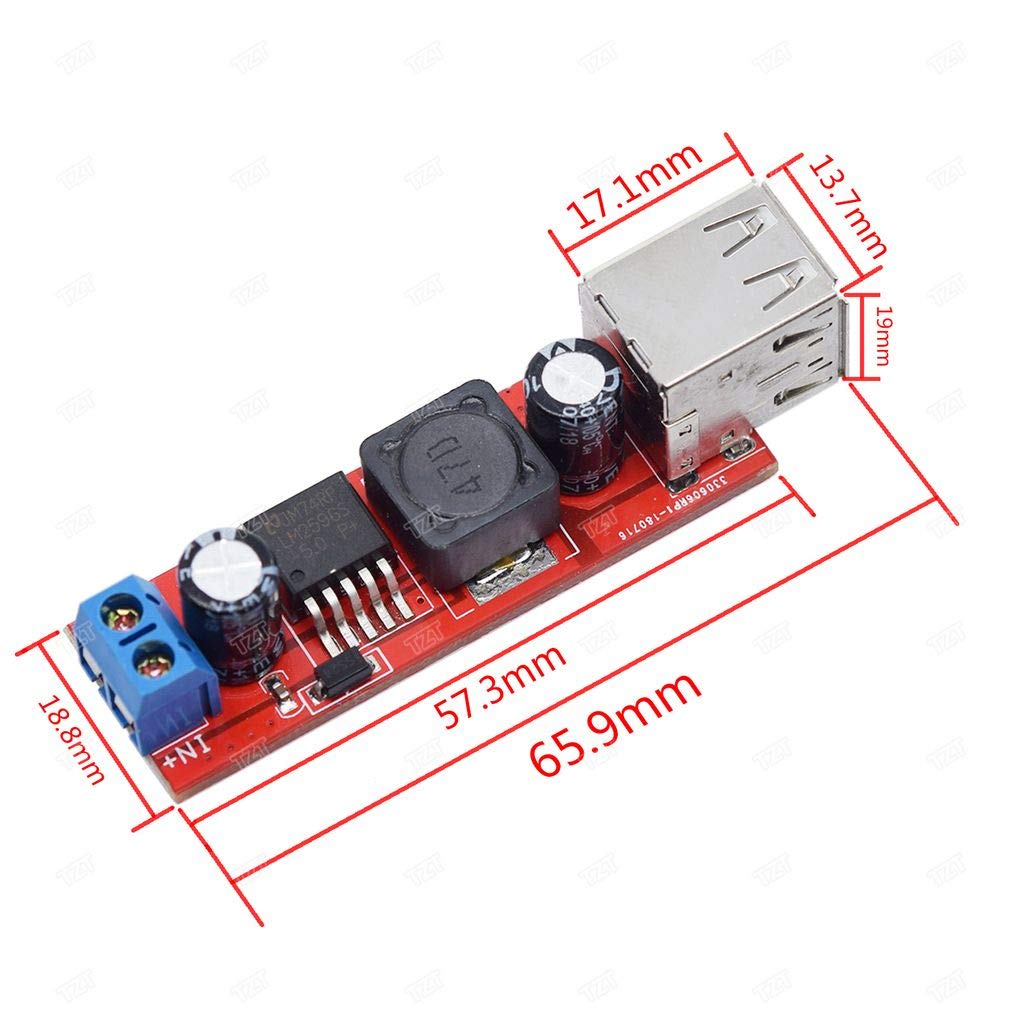 STEP DOWN lm2596s Vehicle Battery Charger 3A Dual USB Output LM2596 Buck Converter In Pakistan