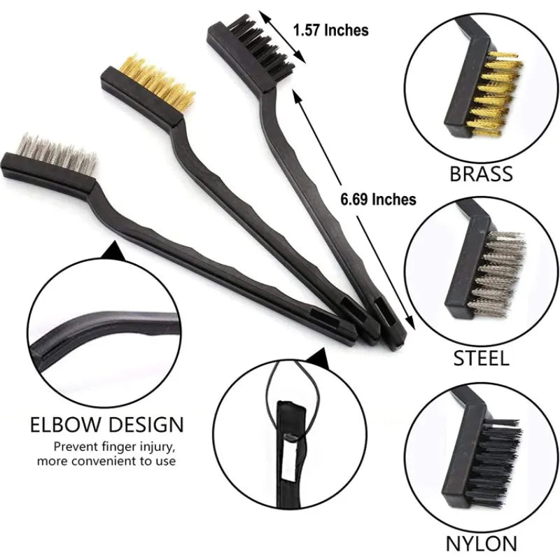 Cleaning and Derusting Industrial Toothbrush with Nylon or Steel Wire