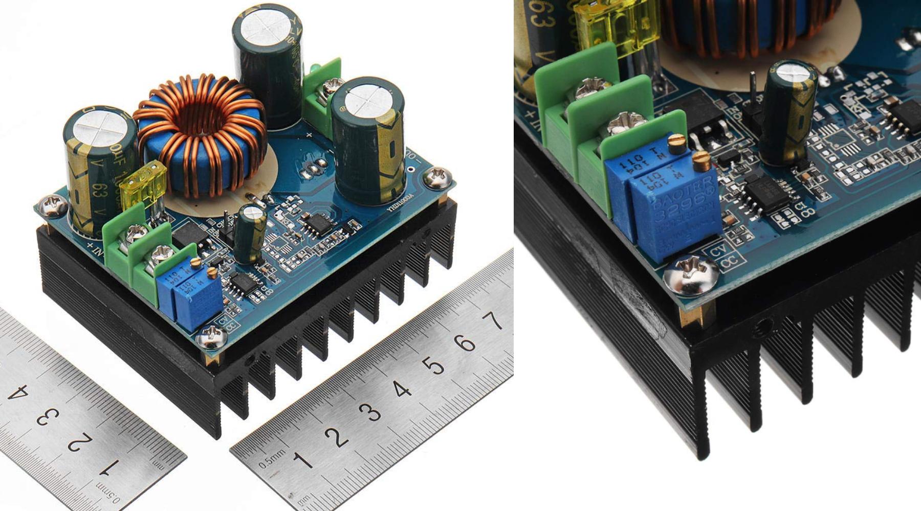 600W Boost Module supply DC-DC Step up Constant Current Voltage 10-60V to 12-80V 12V 24V 48V 72V Booster Converter