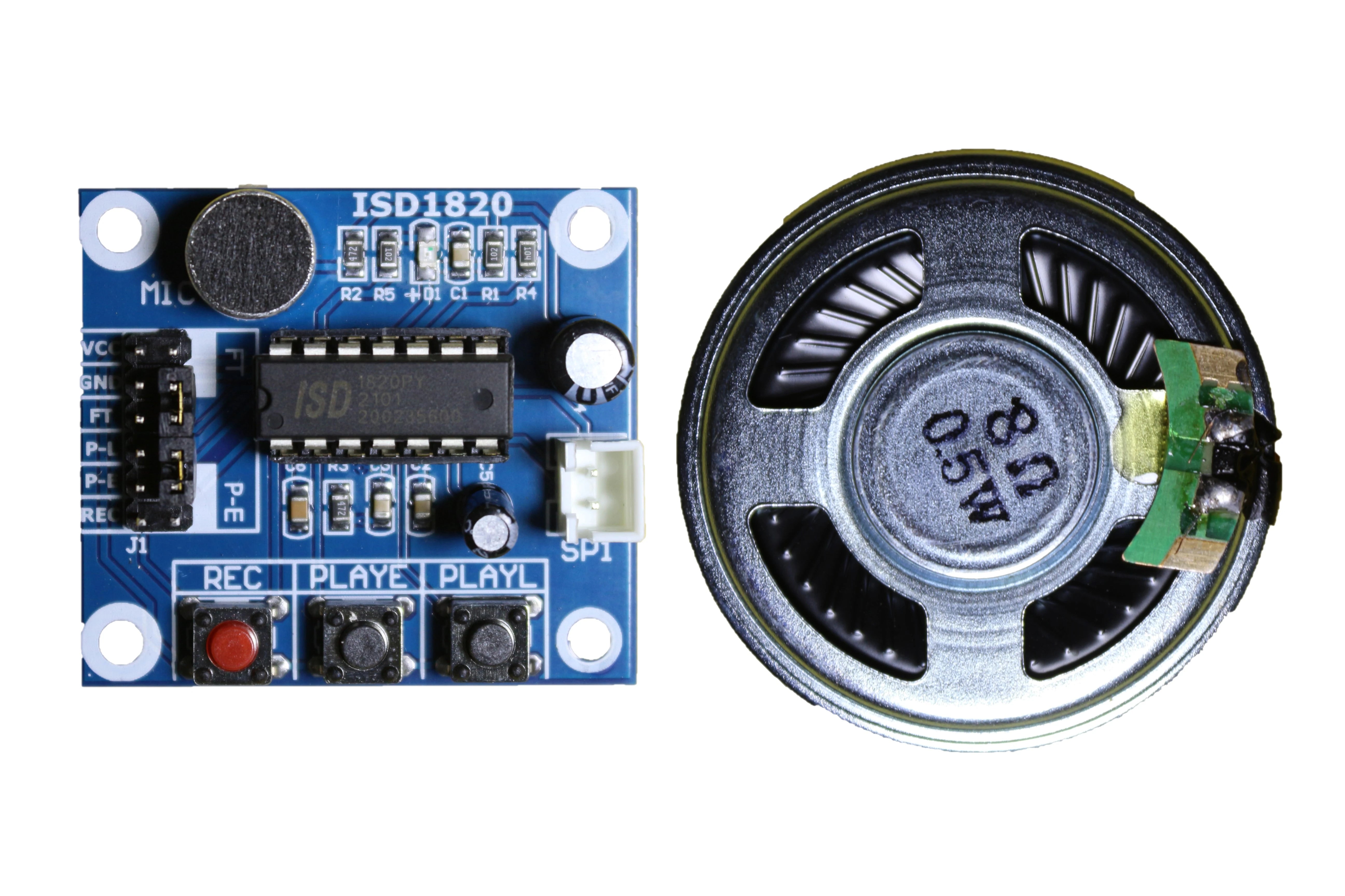 Isd1820 Recording And Playback Module With On Board Mic And Loud Speaker