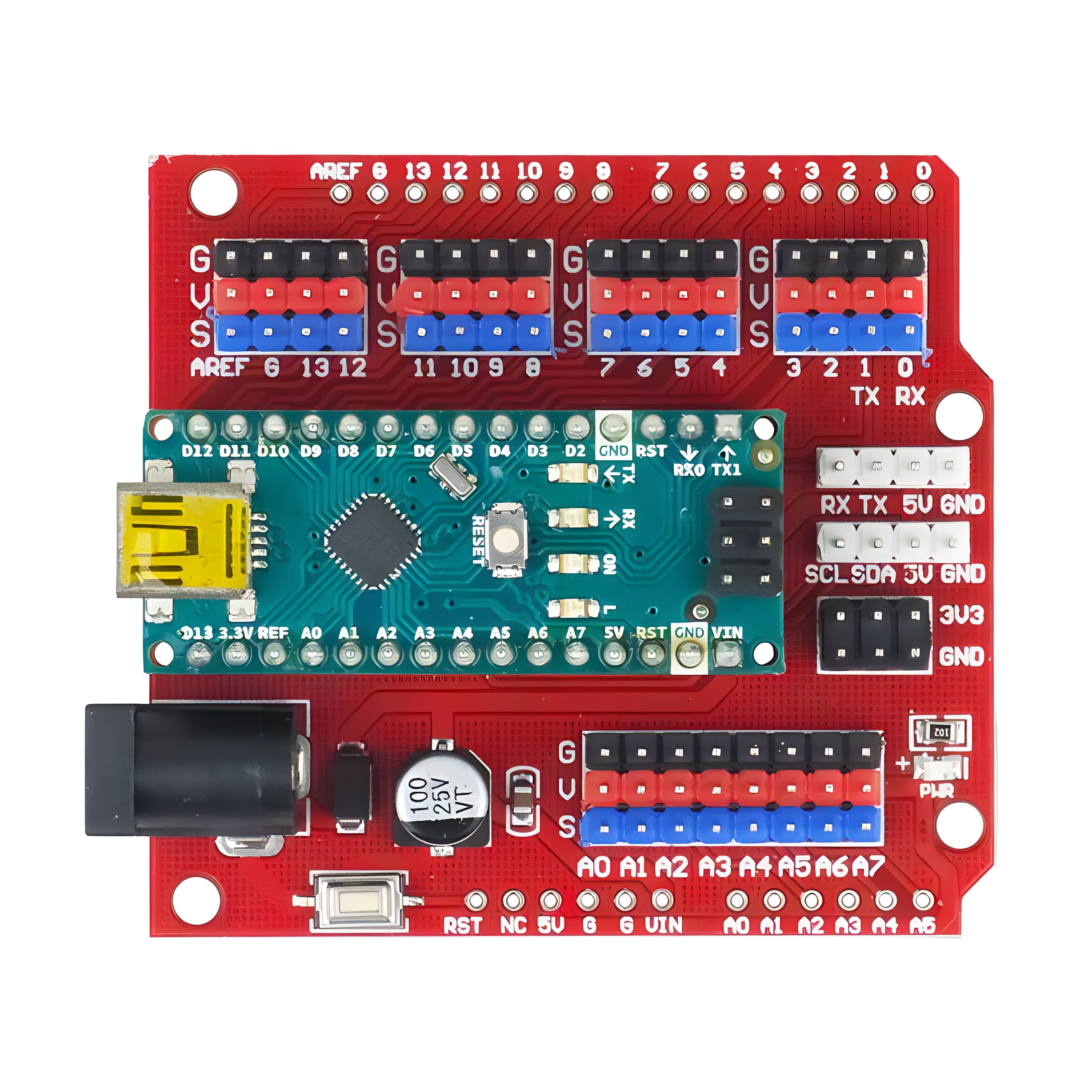 Arduino Nano Sensor Shield Nano I/o Expansion Board Prototype Shield