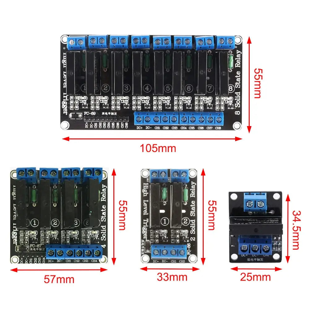 8 Channel Solid State Relay Controller Board