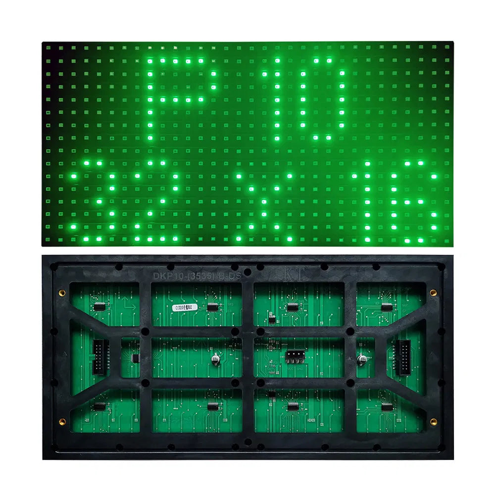 SMD P10 single Green color LED module led panels,LED matrix 32x16, ind ...