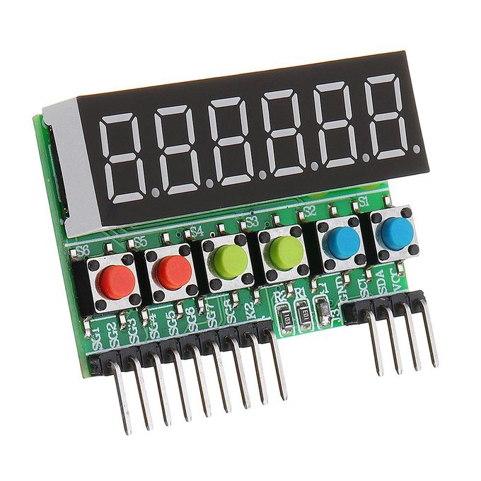 6 Digit Led 6-digit 8 Segment Tube Led Display Module Tm1637 For Arduino Raspberry ...