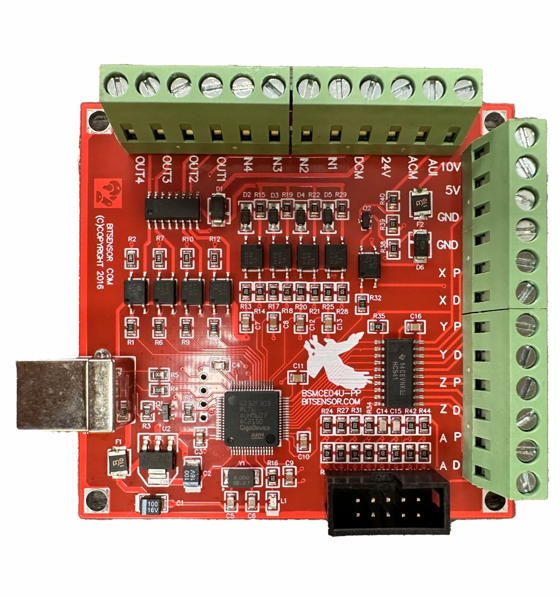 CNC USB MACH3 100Khz Breakout Board 4 Axis Interface Driver Motion Controller