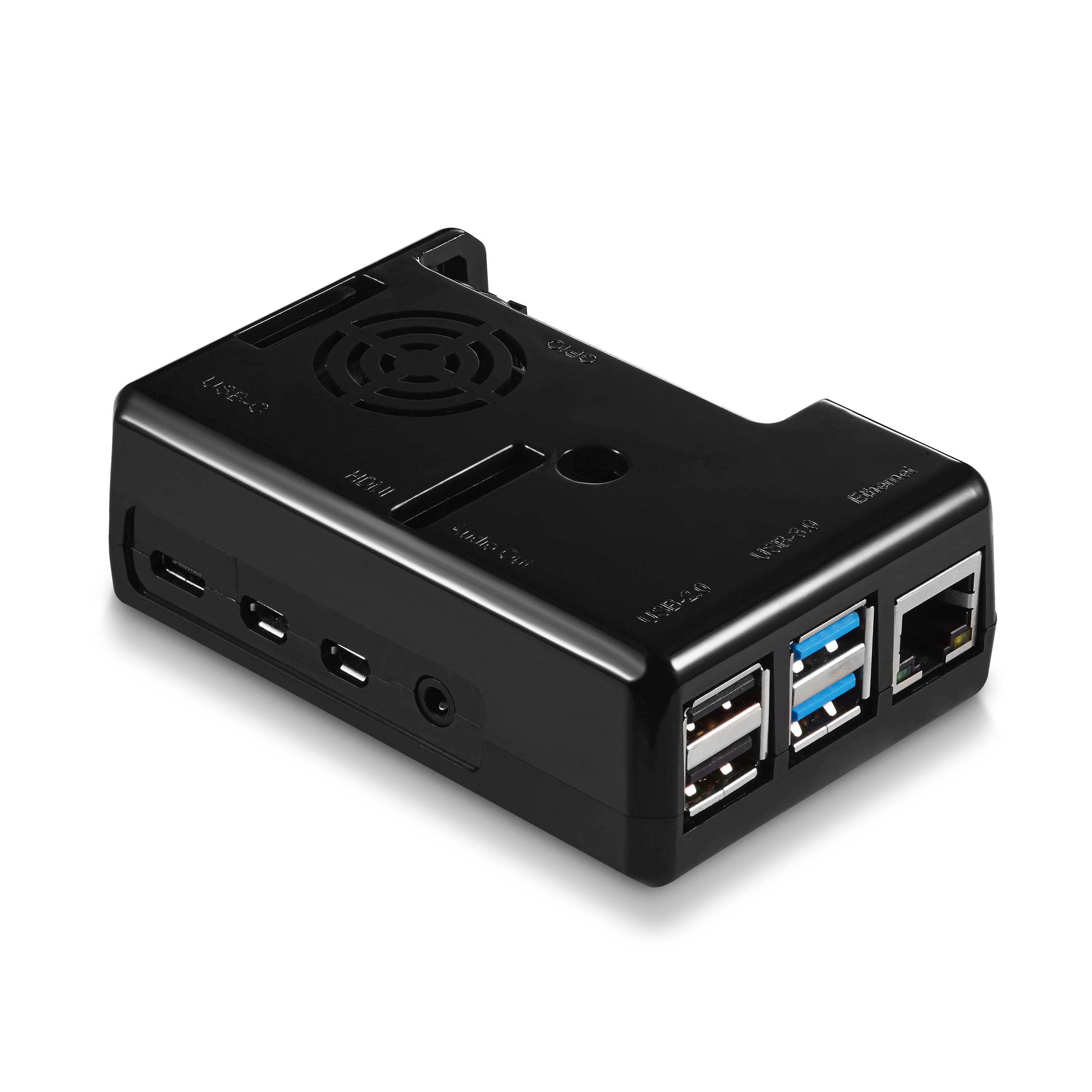 Raspberry Pi 4 Casing With Fan Fitting Camera Cable Port and GPIO Port