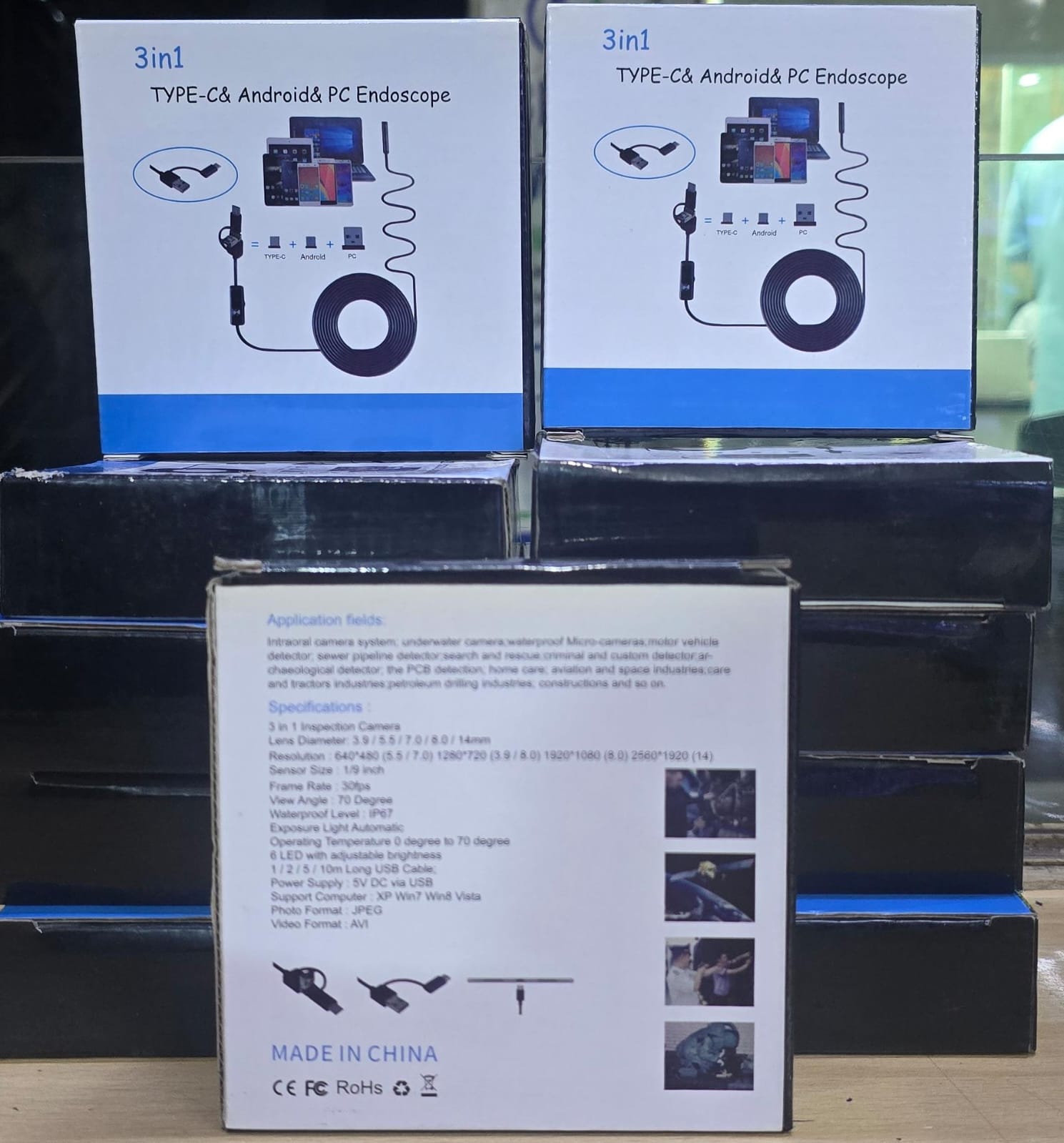 5MP 1944P 11MM Auto Focal 3in1 USB For Android OTG Endoscope CMOS Borescope Inspection Otoscope Digital Microscope Camera