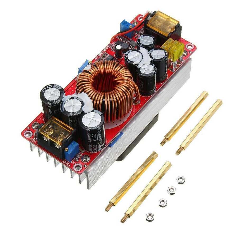 DC-DC Converter Module Boost DC Step Up Voltage Regulator CV Stabilizer Power Supply Module 10-60V to 12-97V 1500W 30A