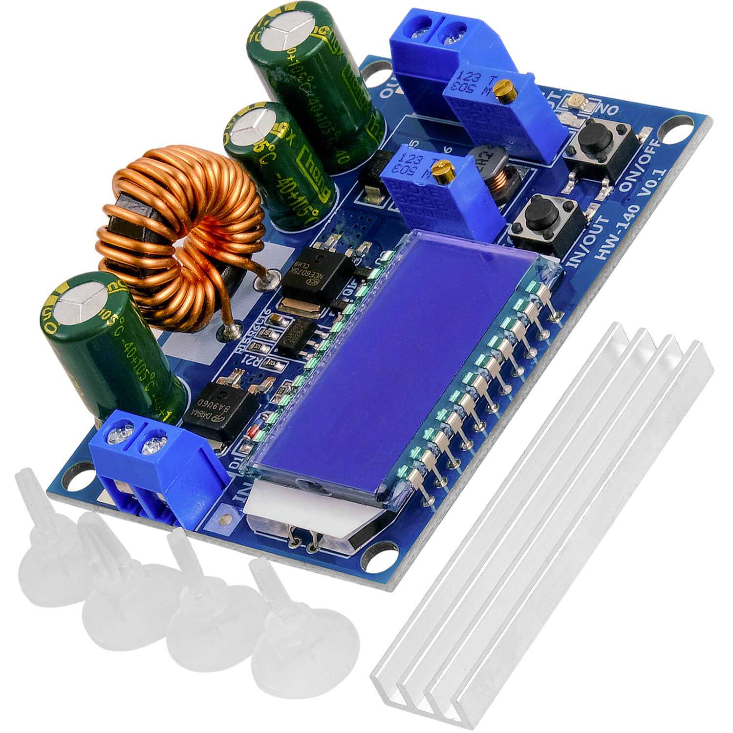 4a Buck-boost Converter Module Adjustable Buck Boost Board With Lcd Display