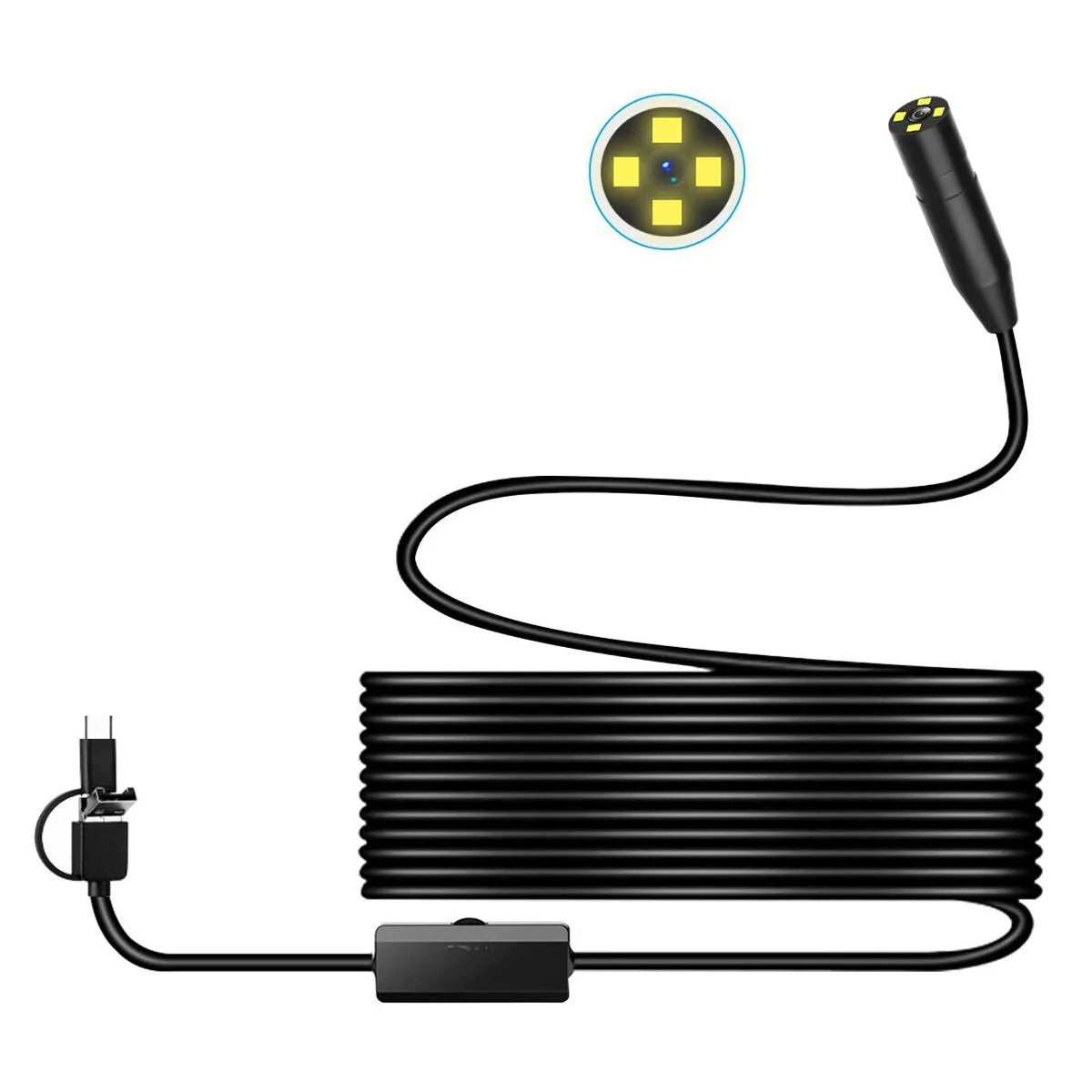 5MP 1944P 11MM Auto Focal 3in1 USB For Android OTG Endoscope CMOS Borescope Inspection Otoscope Digital Microscope Camera