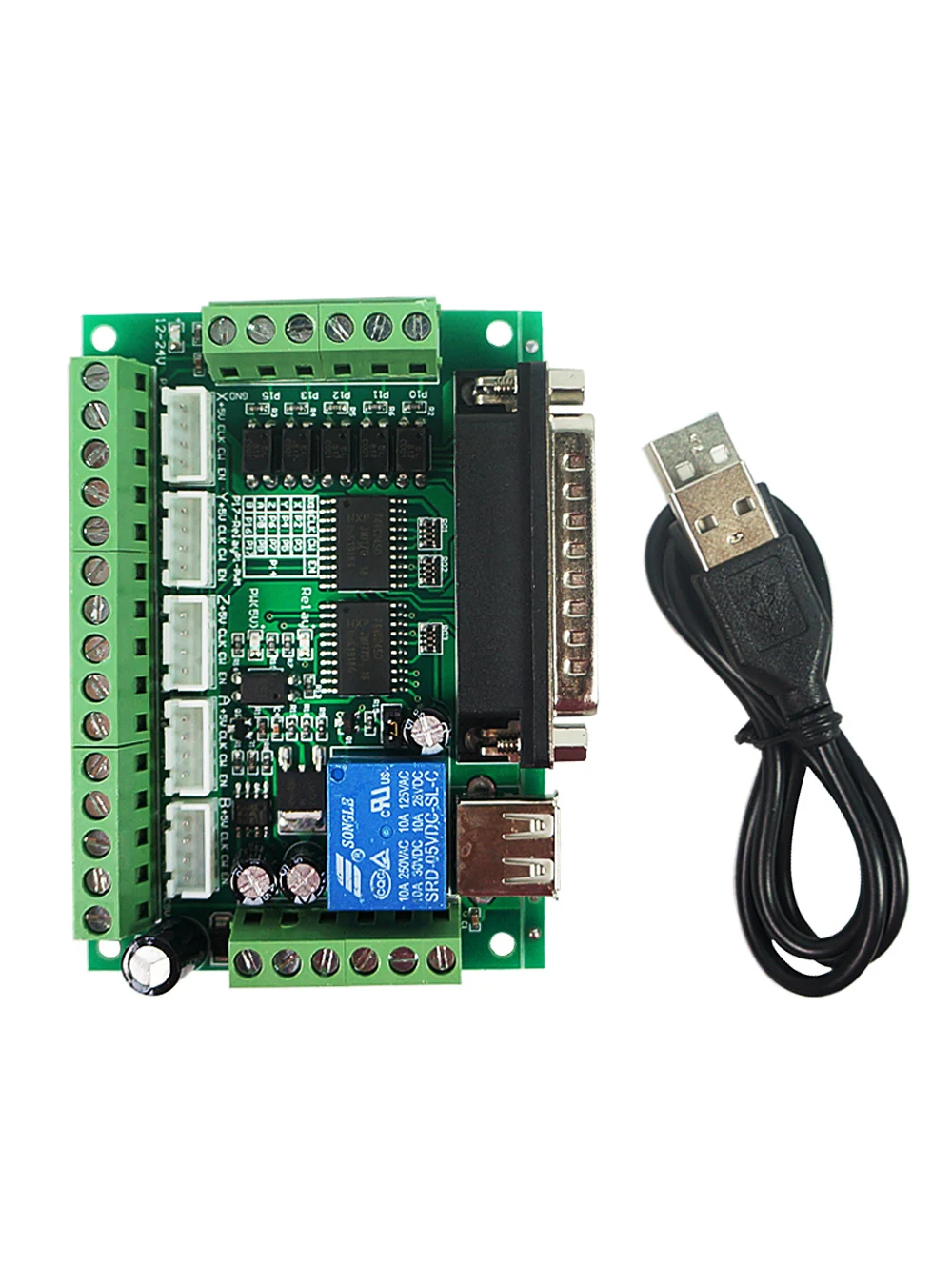 Mach3 Breakout Board 5 Axes CNC Breakout Board With Optical Coupler For MACH3 Stepper Motor Drive