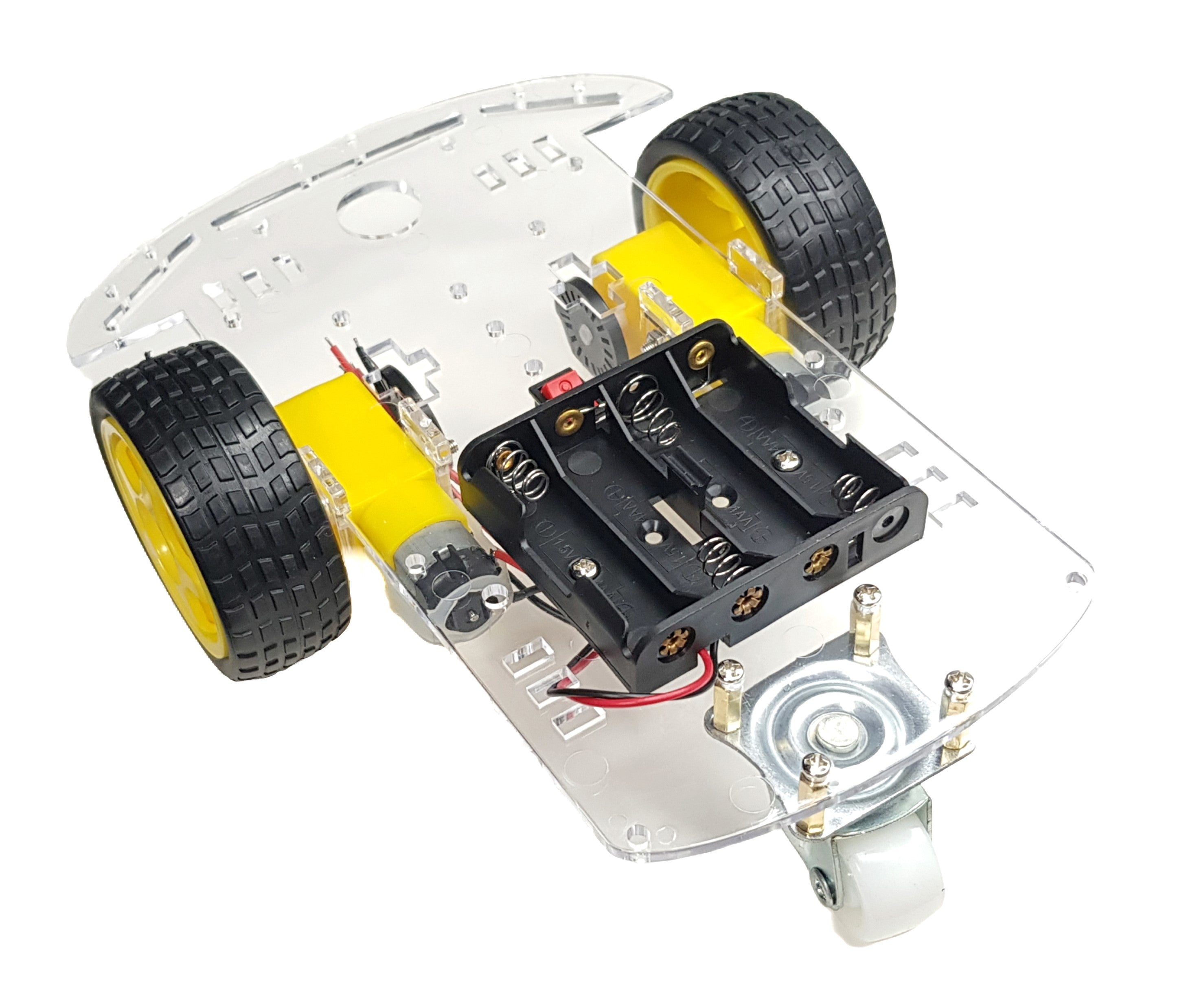 2 Wheel Round Robot Car Chassis Self Balancing Kit un-assembled in pakistan